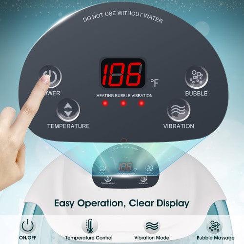 MaxKare Foot Spa Bath Massager with Heat, Bubbles; Vibration, 4 Massage Rollers (Green) - Toytexx MaxKare Foot Spa Bath Massager with Heat, Bubbles; Vibration, 4 Massage Rollers (Green) - Toytexx